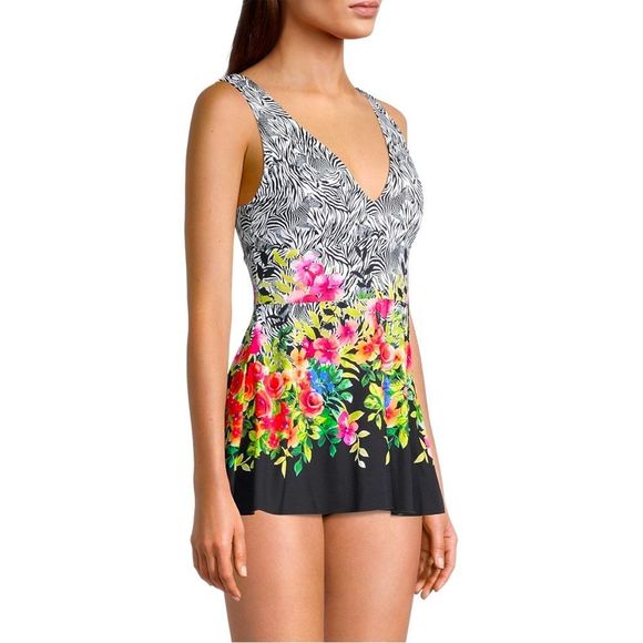 ⚠️SOLD-EB-1/5/23⚠️Johnny Was Rose Skirted One Piece Swimsuit - Picture 4 of 16